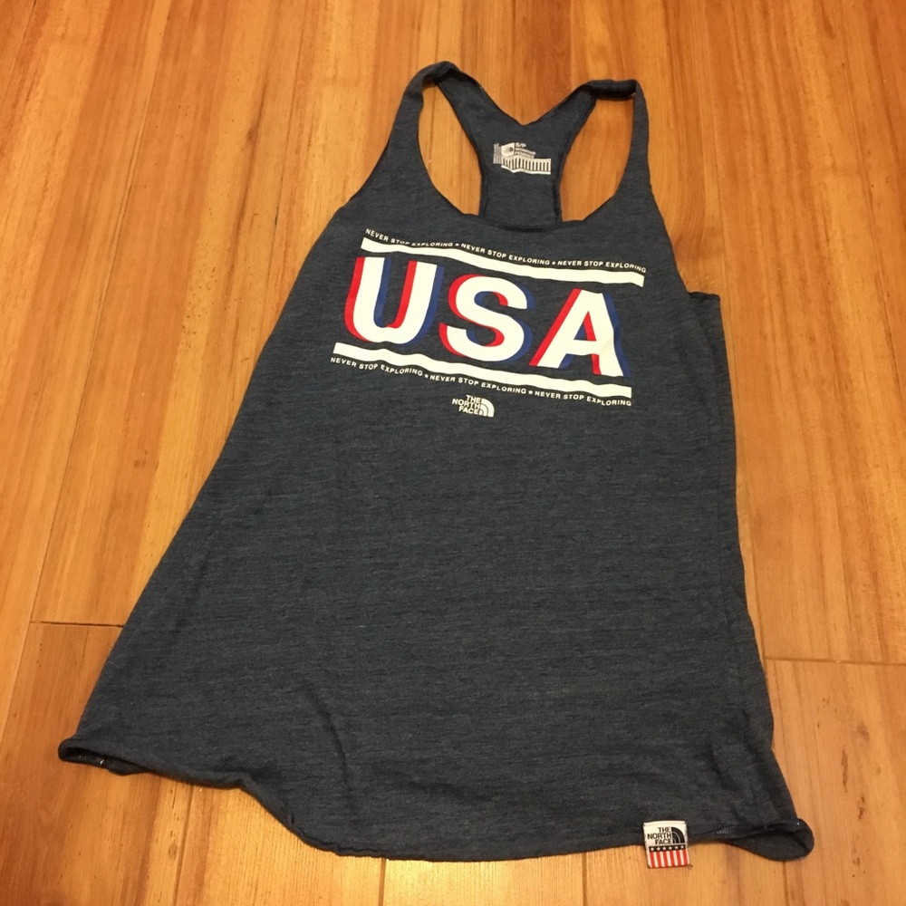 USA athletic tank from north face